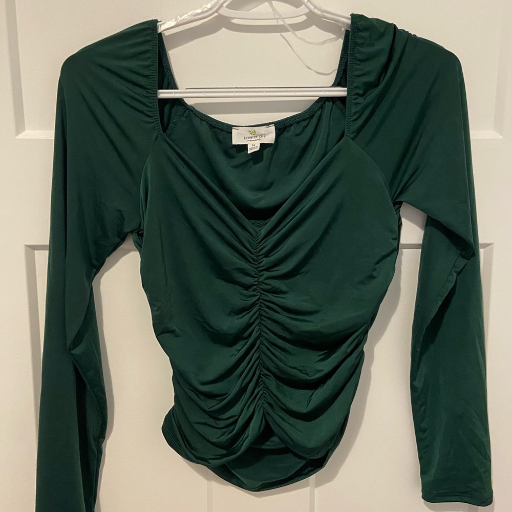 Green Crop Top